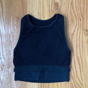 MESH CROPPED WORKOUT TOP